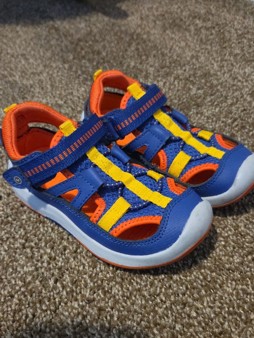 Stride Rite Blue, Orange & Yellow Kids Sandals